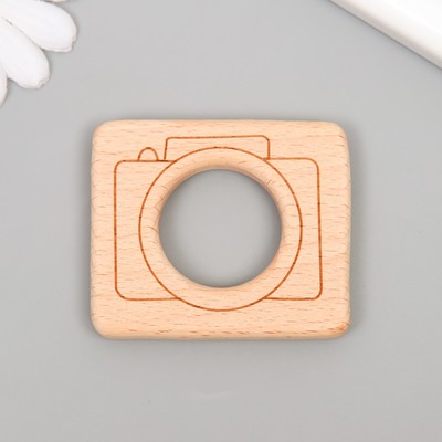Декор для творчества дерево «Фотоаппарат», 6×5 см