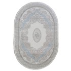 Ковёр овальный Amatis Lux 36548A, размер 200x400 см, цвет blue / l.beige 9850988 - фото 307087296