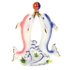 Сувенир керамика "Играющие дельфины" 7,5х22х28 см - Фото 1