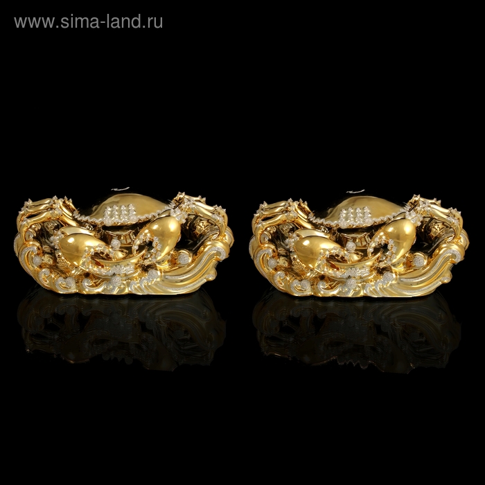 Сувенир керамика под золото "Краб" 12,5х14х28 см - Фото 1