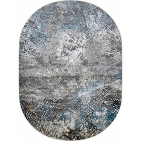 Ковёр овальный Roma 37883A, размер 150x300 см, цвет blue fls / beige fls