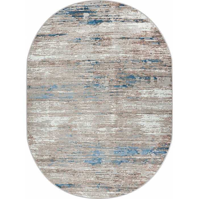 Ковёр овальный Sanat Viscon 36952A, размер 200x200 см, цвет blue / beige