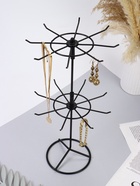 Вертушка, 2 яруса по 8 крючков, 21.5×21.5×41 см, чёрная - Фото 2