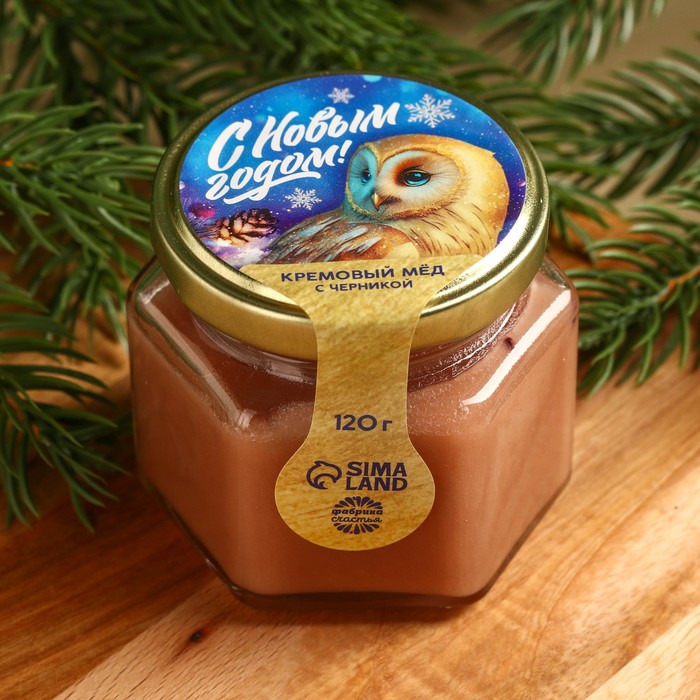 Крем-мёд, со вкусом черники, 120 г. - Фото 1