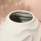 Ваза для цветов интерьерная «Волна» цвет белый 39 х 27 х 27 см - фото 24457892