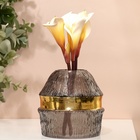 Ваза для цветов «Фьюжн» из прозрачного стекла 19×18.5×18.5 см 9689367