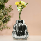 Ваза для цветов «Бабл Силвер» из стекла 18 х 17 х 17 см - Фото 4