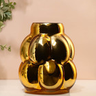 Ваза для цветов «Бабл Голд» из стекла 23 х 20 х 20 см - фото 24499641