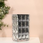 Ваза для цветов «Монарда» из стекла, серебро 23,8 × 15 × 11 см - фото 25506929