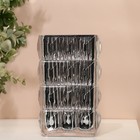 Ваза для цветов «Монарда» из стекла, серебро 23,8 × 15 × 11 см - фото 25506930