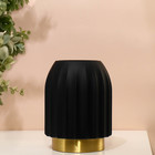 Ваза для цветов «Делиция» из черного стекла 22 х 16 х 16 см - фото 24499647