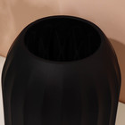 Ваза для цветов «Делиция» из черного стекла 22 х 16 х 16 см - фото 24499648