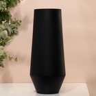 Ваза для цветов «Глория» из черного стекла 32 х 14 х 14 см - фото 24651284