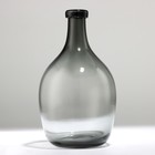 Ваза для цветов бутыль «Суромна» из прозрачного серого стекла 29 х 16 х 16 см - фото 319952606