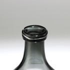 Ваза для цветов бутыль «Суромна» из прозрачного серого стекла 28.5×16×16 см - Фото 3