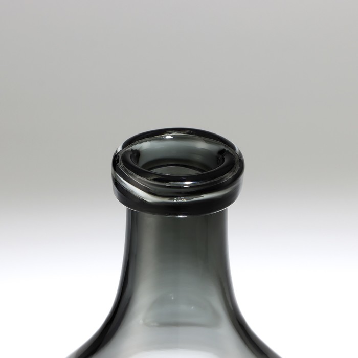 Ваза-бутыль «Суромна» из прозрачного серого стекла, 29 х 16 х 16 см