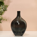 Ваза для цветов «Винтаж» из прозрачного серого стекла 20×14×14 см - Фото 5