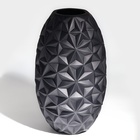 Ваза для цветов «Орхидея» из стекла, черная 35 х 20 х 20 см - фото 22627688