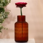 Ваза для цветов «Ирма» из стекла цвета охры 31×16×16 см - Фото 1