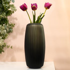 Ваза для цветов «Вивьен» из прозрачного зеленого стекла 35 х 16 х 16 см - фото 24499676