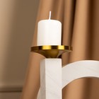 Держатель для свечей «Камелия» мрамор, латунь - Фото 10