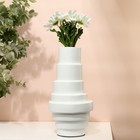 Ваза для цветов «Геометрия» полистоун, 17 х 17 х 36 см - фото 24457896