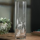 Ваза для цветов стекло новогодняя «Олень», прозрачная, высота 26.3 см - Фото 4