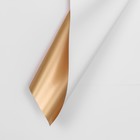 Пленка для цветов, «Золотая сторона», 57×57 см ±1 см белая - Фото 1