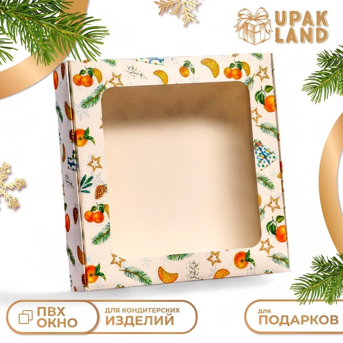 

Коробка самосборная "Новогоднее настроение ", 16 х 16 х 3 см