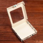 Коробка подарочная новогодняя складная «Праздничный гость», 16×16×3 см - Фото 5