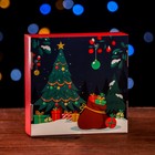 Подарочная коробка сборная с окном "Новогодняя абстракция", 11,5 х 11,5 х 3 см - Фото 3