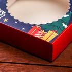 Подарочная коробка сборная с окном "Новогодняя абстракция", 11,5 х 11,5 х 3 см - Фото 5
