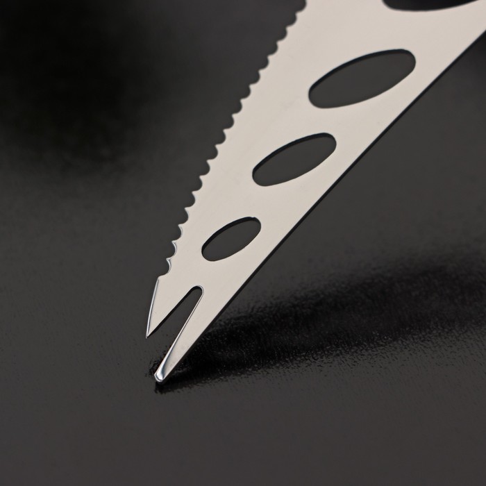 Нож для сыра Доляна «Ломоть», ручка из гевеи, 14,4×3 см