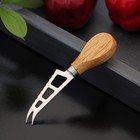 Нож для сыра Доляна «Ломоть», ручка из гевеи, 13,2×3,2 см - фото 4390490