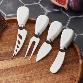 Набор ножей для сыра "Celt" 4 предмета, керамическая ручка