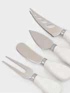 Ножи для сыра Magistro Celt, 4 предмета: нож 3 шт., вилка для сыра 1 шт., керамическая ручка, белые - Фото 2