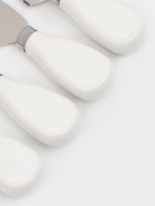 Ножи для сыра Magistro Celt, 4 предмета: нож 3 шт., вилка для сыра 1 шт., керамическая ручка, белые - Фото 3