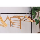Плечики - вешалка для брюк и юбок LaDо́m Bois, 38.5×1.2×34.3 см, сорт А, многоуровневая, широкие плечики, дерево - Фото 7