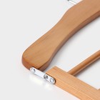 Плечики - вешалка для брюк и юбок LaDо́m Bois, 38.5×1.2×34.3 см, сорт А, многоуровневая, широкие плечики, дерево - Фото 5