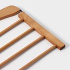 Плечики - вешалка для брюк и юбок LaDо́m Bois, 38.5×1.2×34.3 см, сорт А, многоуровневая, широкие плечики, дерево - Фото 6