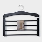 Плечики - вешалка для брюк и юбок LaDо́m Bois, сорт А, многоуровневая, широкие плечики, 38.5×1.2×34 см, дерево - Фото 9