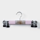 Вешалки для брюк и юбок LaDо́m Brillant, 28×12×2.8 см, 2 шт., деревянные, с зажимами, розовые - Фото 9