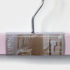 Вешалки для брюк и юбок LaDо́m Brillant, 28×12×2.8 см, 2 шт., деревянные, с зажимами, розовые - Фото 10