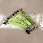 Вешалки для брюк и юбок LaDо́m Brillant, 28×12×2.3 см, 2 шт., деревянные, с зажимами, фисташковые - Фото 8