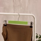 Вешалки деревянные для брюк и юбок с зажимами LaDо́m Brillant, 28×12×2,3 см, 2 шт, цвет зелёный - Фото 13