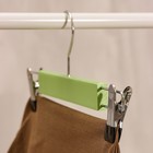 Вешалки деревянные для брюк и юбок с зажимами LaDо́m Brillant, 28×12×2,3 см, 2 шт, цвет зелёный - Фото 14