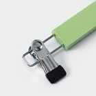 Вешалки для брюк и юбок LaDо́m Brillant, 28×12×2.3 см, 2 шт., деревянные, с зажимами, фисташковые - Фото 4