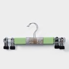 Вешалки для брюк и юбок LaDо́m Brillant, 28×12×2.3 см, 2 шт., деревянные, с зажимами, фисташковые - Фото 11