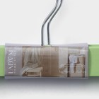 Вешалки для брюк и юбок LaDо́m Brillant, 28×12×2.3 см, 2 шт., деревянные, с зажимами, фисташковые - Фото 12