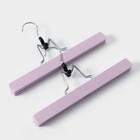 Вешалки для брюк и юбок LaDо́m Brillant, 30×17×2.4 см, 2 шт., деревянные, розовые - Фото 5